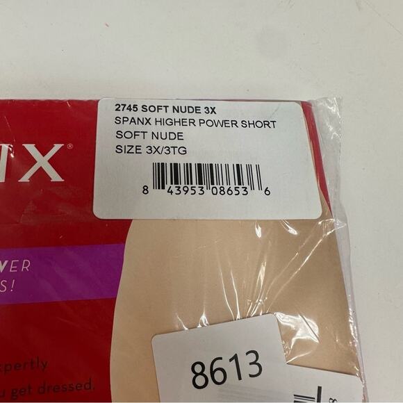 NEW Spanx Higher Power Shaping Shorts in Soft Nude 3X - Picture 4 of 5